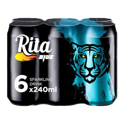 Rita Soft Drink Sparkling Blue 240 ML x 6