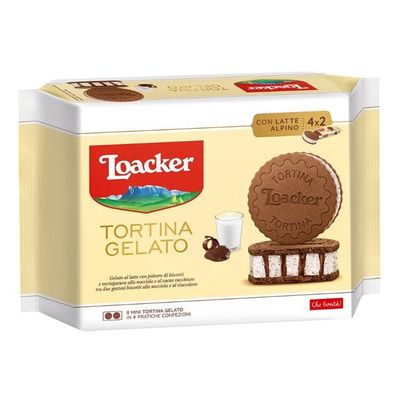 Loacker Ice Cream Biscuits Mini Tortina Imported 66 G × 4