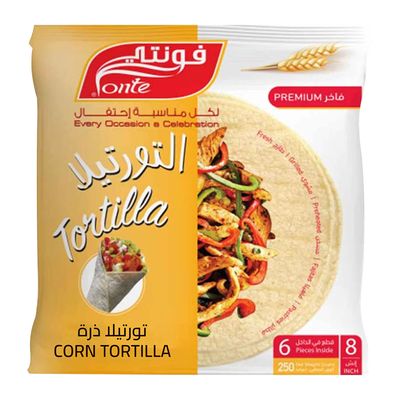 فونتي خبز التورتيلا ذرة 6 حبات