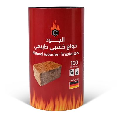 الجود مولع خشبي طبيعي 100 قطعة
