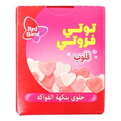 توتي فروتي حلوى قلوب بنكهة الفواكه - 18 جرام