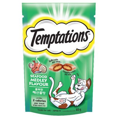 Temptations Cat Food Seafood Medley Flavor 85 G