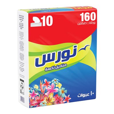 Nawras Facial Tissue Soft 160 Sheets × 10