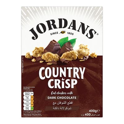 جوردان كانتري كرسب حبوب إفطار قطع الشوفان مع الشوكولاتة الداكنة - 400 جرام