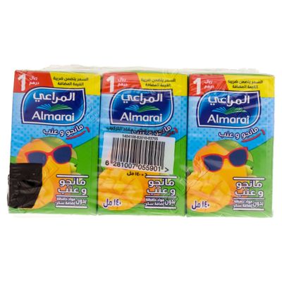 Almarai Juice With Mango and Grapes 140 ML × 6 Box