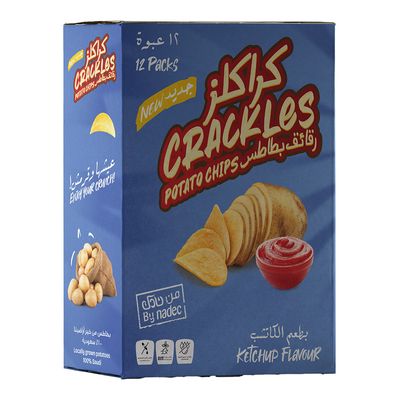 Nadec Crackles Potato Chips Ketchup Flavor- 21g x 12