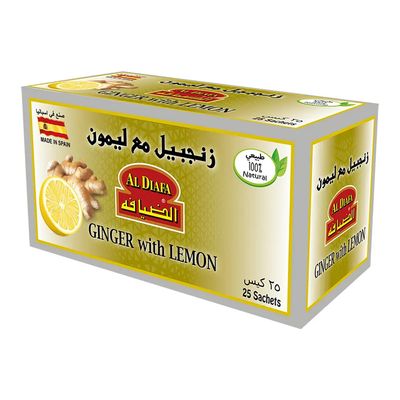 Al Diafa Ginger With Lemon 25 Sachets 50 G