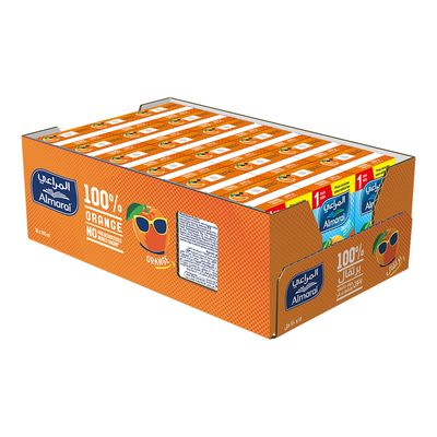 Almarai Juice Mixed fruits and oranges No Added Sugar 140 ML × 18 