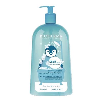 Bioderma ABCDerm Mild Cleansing Foaming Gel For Babies And Children's Skin - 1L