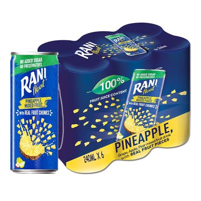 Rani Drink Pineapple With Real Fruit Pieces 240 ML × 6