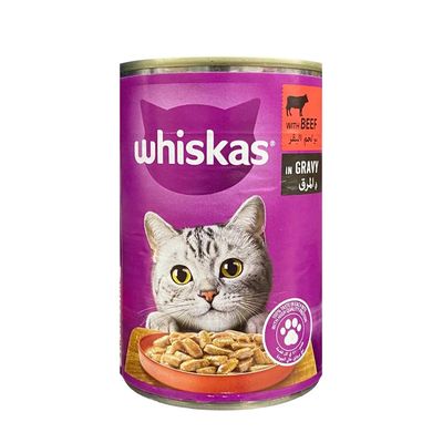 Whiskas Cat Food With Beef In Gravy 400 G