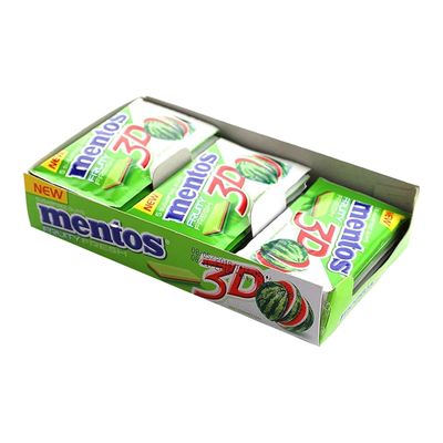 Mentos Gum Watermelon Sugar Free 8.5 G × 15 Box