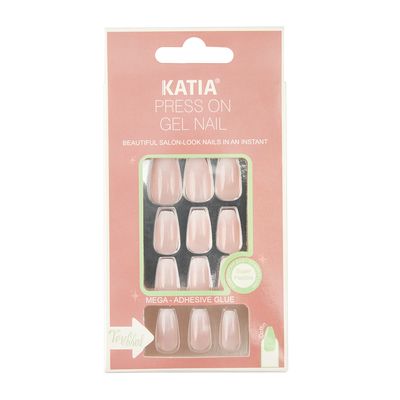 Katia Press-on Gel Nails Coffin Shape - Omber 103