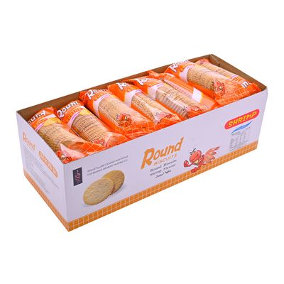 Round Biscuits Shrimp Flavor ( Imported ) - 26g × 24 Pcs