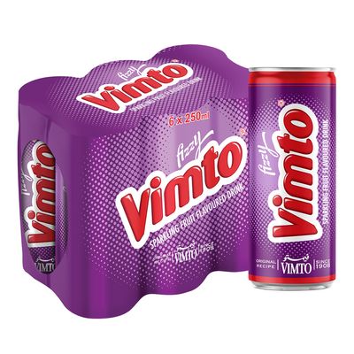 Vimto Soft Drink Fruits Flavored 250 ml × 6