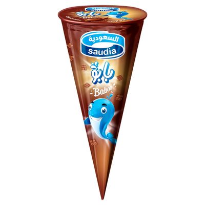 Saudia Baboo Ice Cream Cone Chocolate Flavor 110 ML