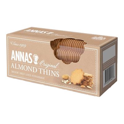 Annas Biscuits Thins With Almond Imported 150 G