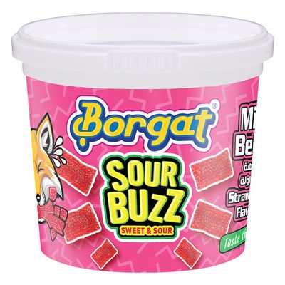 Borgat Candy Sour Buzz Belt Strawberry Tubs 150 G