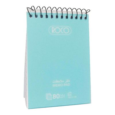 Roco Memo Notebook Aqua 7.9 × 11.2 cm 80 Sheets