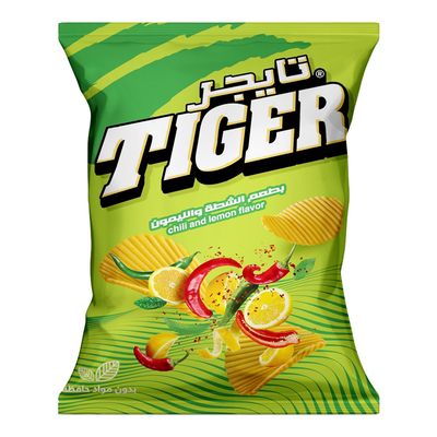 تايجر شيبس بنكهة الشطة والليمون - 100 جرام