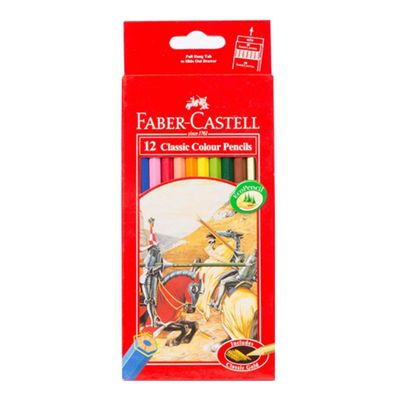 Faber Castell Pencils Classic Wooden Color Carton 12 Colors