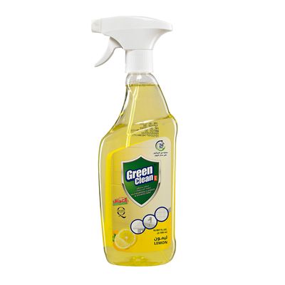 Al Emlaq Green Clean Multi-Purpose Cleaner and Disinfectant Spray with Lemon Scent - 500ml