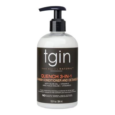 Tgin Quench 3-in-1 Co-wash Conditioner And Detangler With Olive Oil And Vitamin E - 384ml