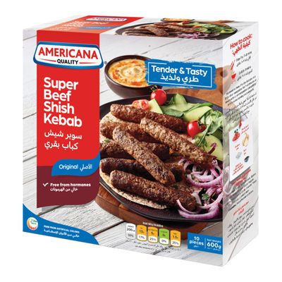 Americana Beef Shish Kebab Original 10 Pieces 600 G