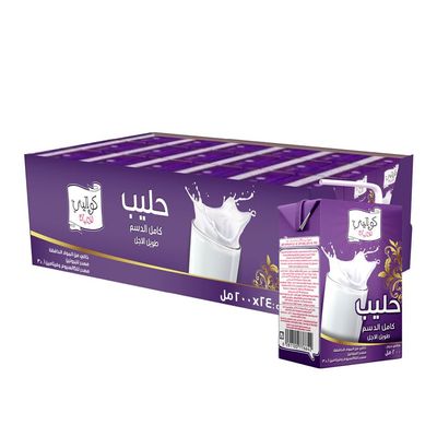 Kwality Dairy Long Life Milk Full Fat - 200ml × 24