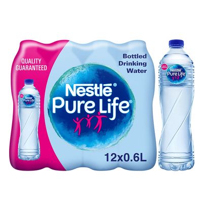 Nestlé Pure Life Drinking Water Low Sodium Bottled - 0.6L×12 