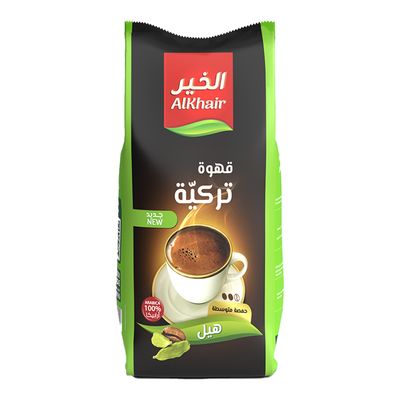 الخير قهوة تركية حمصة متوسطة بالهيل - 200 جرام