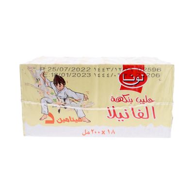 Luna milk with vanilla flavor and vitamin D 200 ml x 18