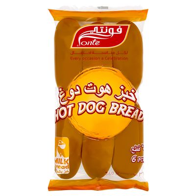 فونتي خبز هوت دوغ 6 حبات 360 جرام