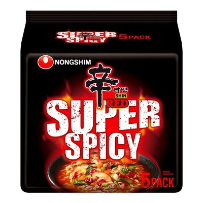 Nongshim Noodles Shin Super Spicy 120 G ×5