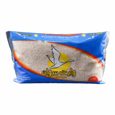 وايت سوان أرز ابيض متوسط الحبة 2 كج