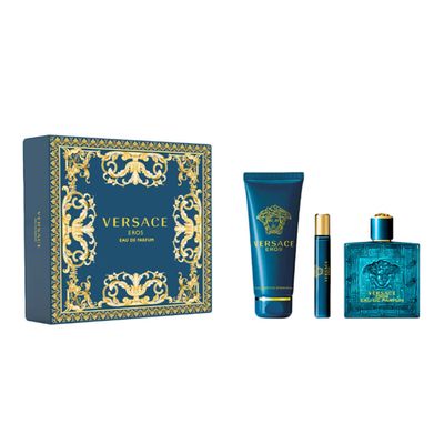 Versace Eros Set For Men Eau de Parfum 100ml + Sample Travel Eau de Parfum 10ml + Shower Gel 150ml