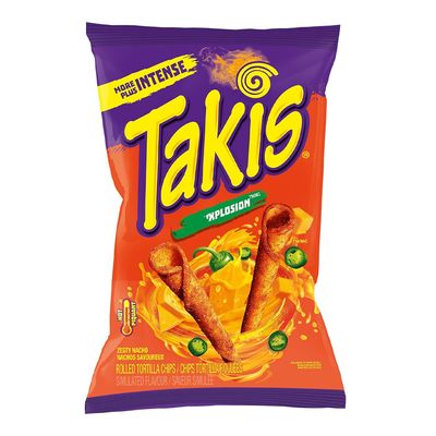Takis Xplosion Tortilla Chips Rolled Cheese And Jalapeno Chili Pepper Flavor 113.4 G