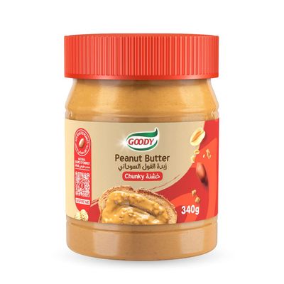 قودي زبدة الفول السوداني خشنة - 340 جرام