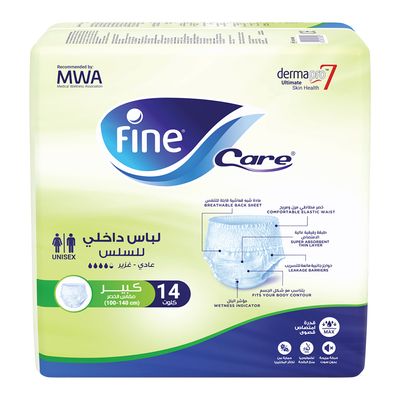 Fine Care Adults Diapers Pants Unisex  Large Size 14 Pieces