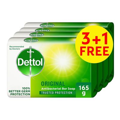 Dettol Soap Anti Bacterial Original - 165g × 4