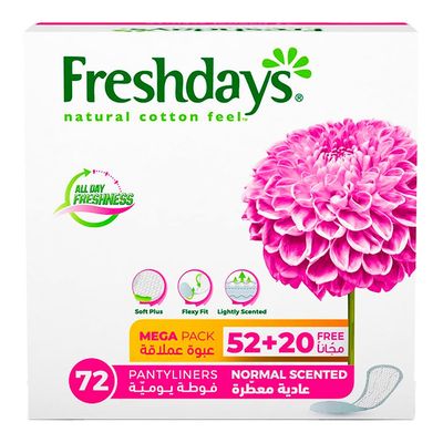 Freshdays Daily Liners Normal Scented 72 Pieces