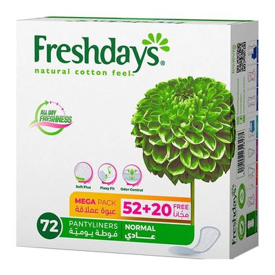 Freshdays PantyLiners Normal 72 Pieces