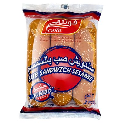 فونتي خبز صب بالسمسم 3 حبات 375 جرام