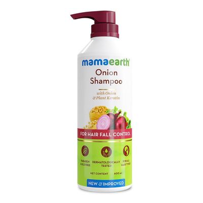  Mamaearth Shampoo With Onion And Plant Keratin Control Hair Fall - 400ml