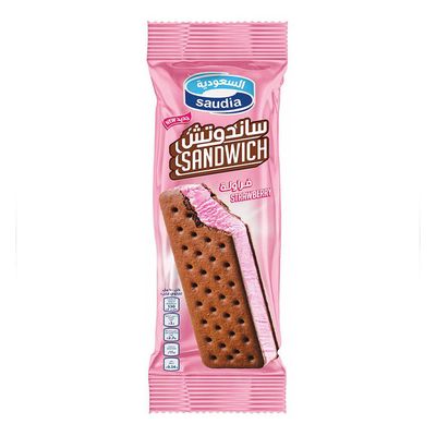 Saudia Ice Cream Sandwich Strawberry Flavor 100 ML
