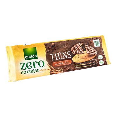 Gullon Biscuit Thins With Milk Chocolate No Sugar Added 150 G
