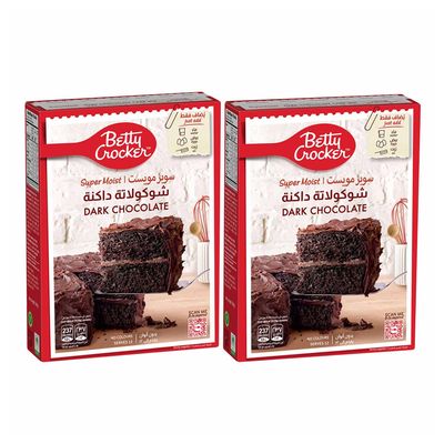 Betty Crocker Dark Chocolate Cake Mix - 510g × 2