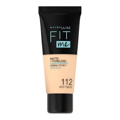 Maybelline Fit Me Matte & Poreless Foundation - 112 Soft Beige - 30ml