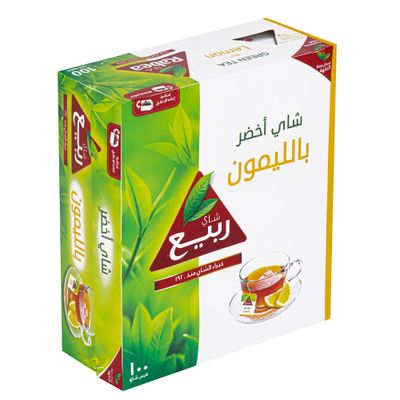 ربيع شاي اخضر بالليمون 100 حبة