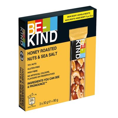 Be Kind Snack Roasted Nuts With Honey and Sea Salt 30 G × 3